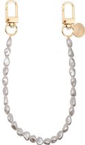 xoxo Wildhearts telefoonkoord - Pearlfection - Kort koord - Geschikt voor iPhone - Geschikt voor Samsung - Universeel - Phone cord - Telefoonketting - Koord voor telefoon - Telefoon hanger parel ketting