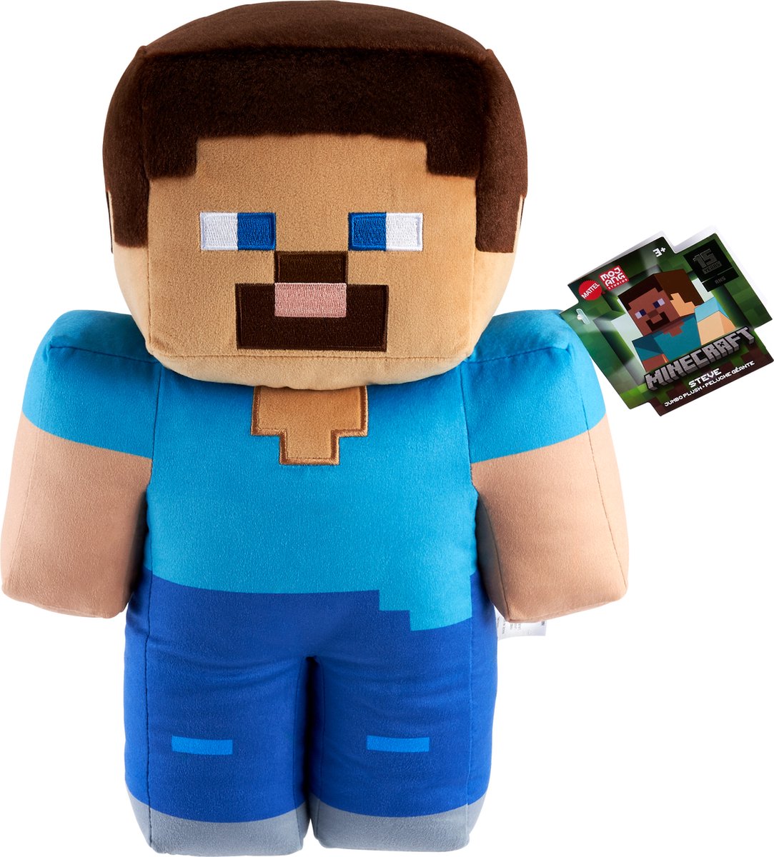 Minecraft 16-INCH PLUSH Steve, Stripfiguur, 3 jaar
