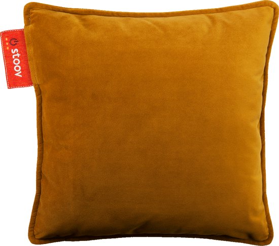 Stoov Warmtekussen | Ploov Ginger Yellow | Duurzaam & Draadloos | Infrarood warmtekussen | 45x45 cm | Plus batterij