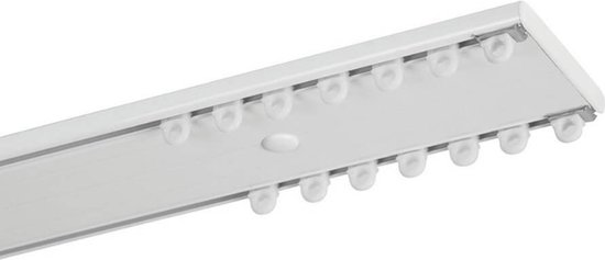 Foto: Hds dubbele gordijnrails 300cm 2 x 150cm compleet pakket plafond