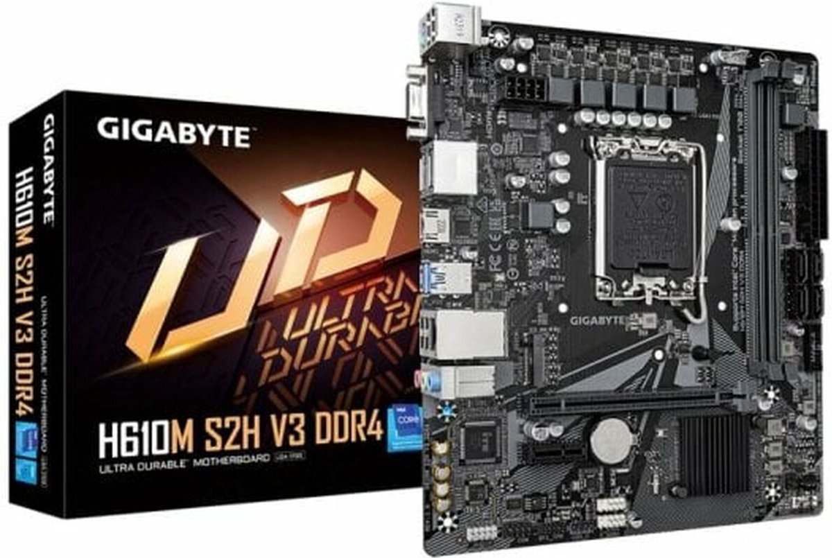 GIGABYTE H610M S2H V3 DDR4 moederbord Gb-LAN, Sound, µATX