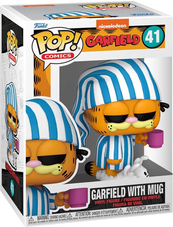 Foto: Funko garfield met mok beker funko pop comics garfield figuur 9cm