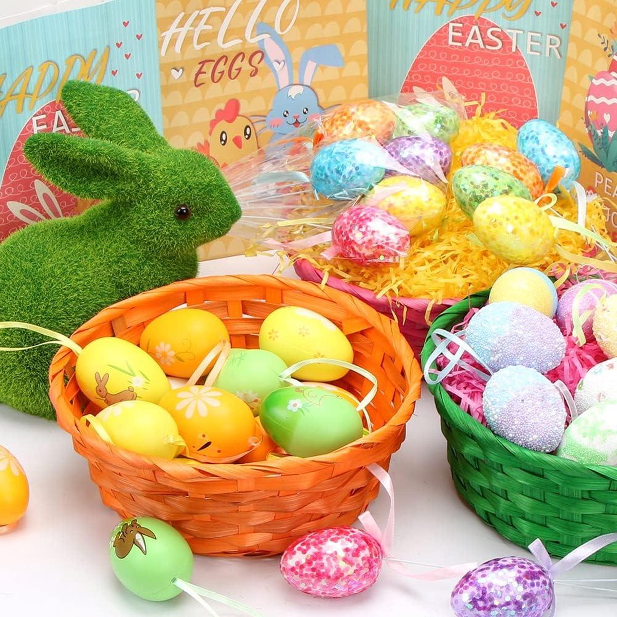 COM-FOUR® 160g Herbe De Pâques Naturelle - Pour Nids De Pâques, Paniers