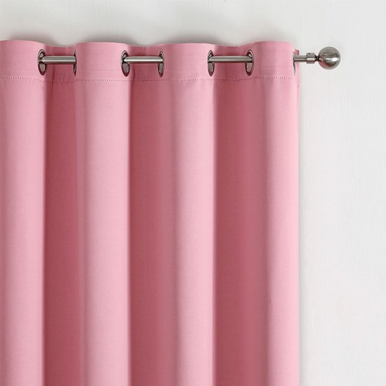 Verduisterende Gordijnen , 2 stuks, Moderne Gordijnen Warmte-isolerend voor Woonkamer, Slaapkamer - roze - 132x183