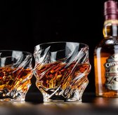 whiskyglas Whisky Glazen, Loodvrije Kristallen Whiskey Glas voor Cognac, Martini, Scotch, Cocktails, Wodka, Whisky, 260 ml, Set van 4 Stuks