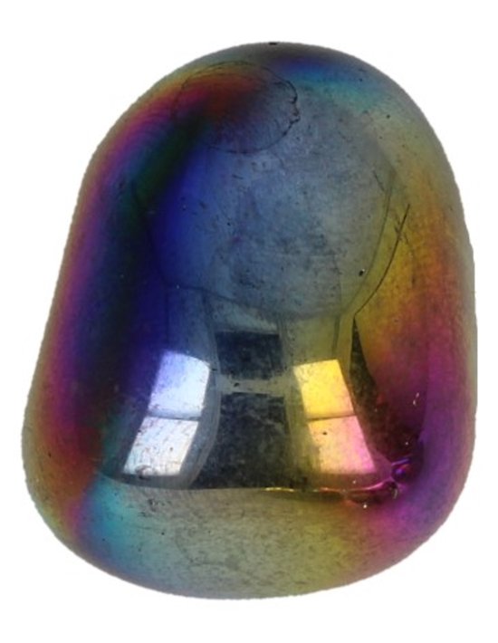 Titanium Aura trommelsteen (mt3) 2-3 cm (gecoat)