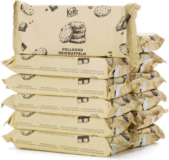 KoRo | Galettes de riz complet au chocolat noir | 12x90g