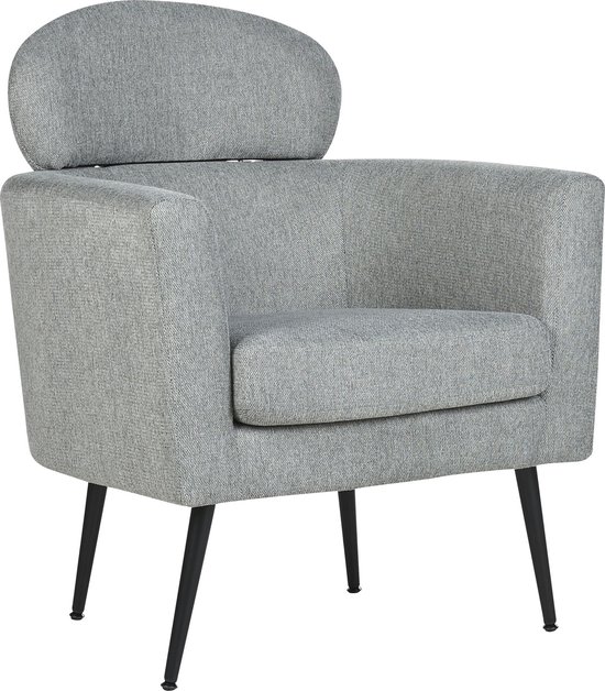 SOBY - Fauteuil - Grijs - Polyester
