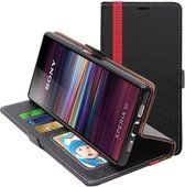 ebestStar - Hoes voor Sony Xperia 10 (2019), Wallet Etui, Book case hoesje, Zwart, Rood