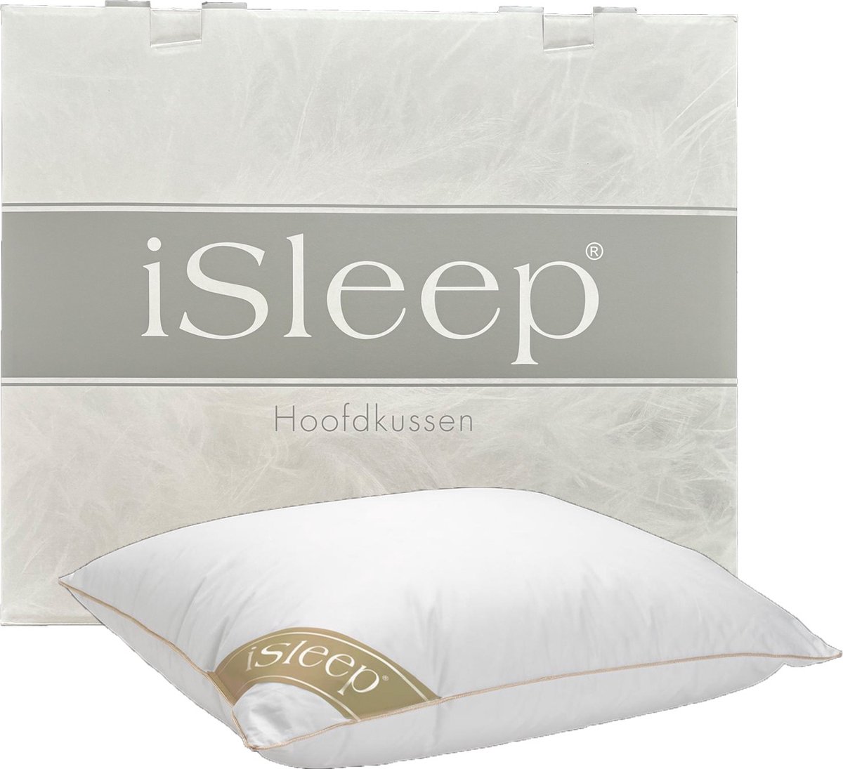 iSleep Donzen Hoofdkussen - 100% Ganzendons - Puntkussen - 60x70 cm