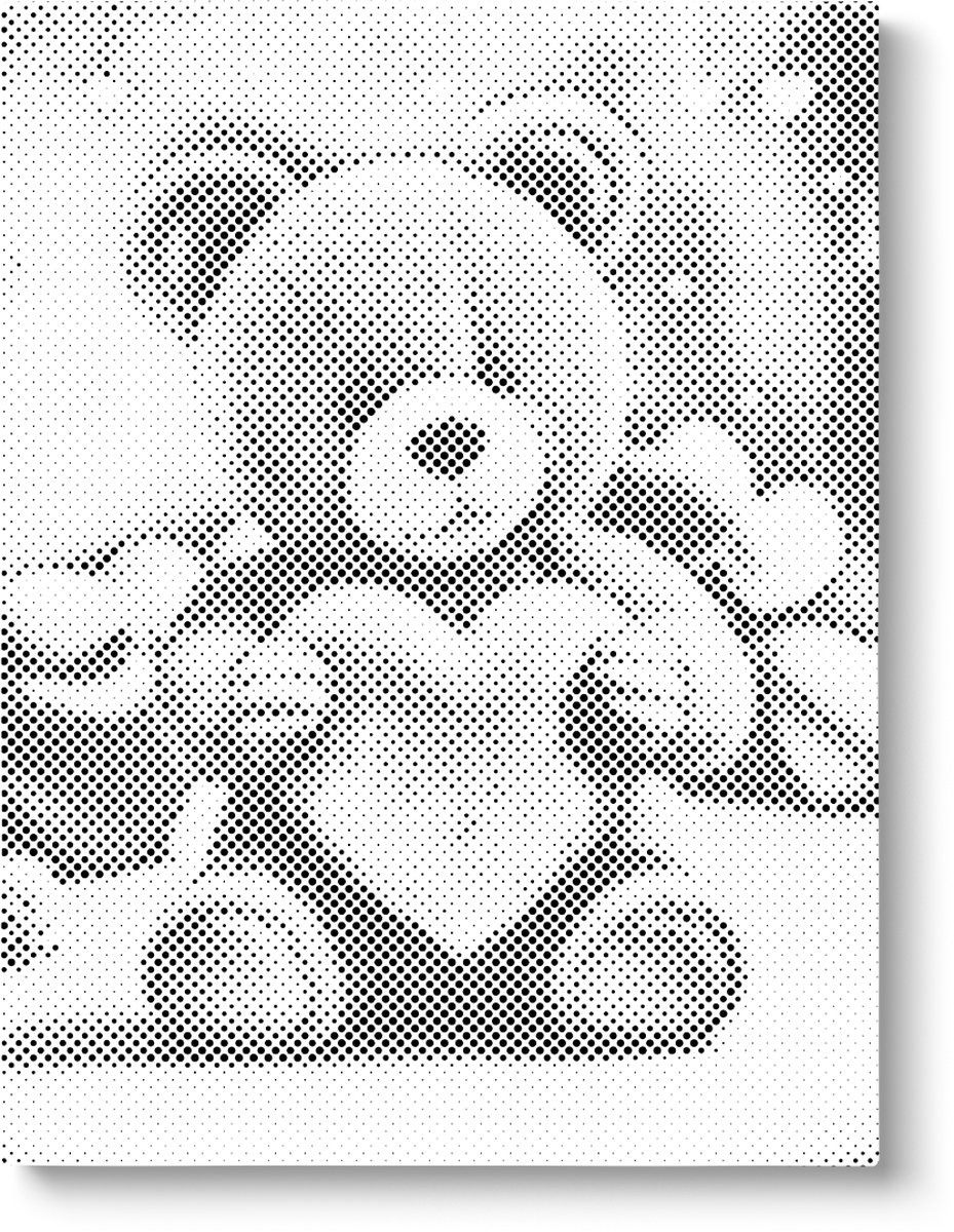 Oh My Dotz Teddybeer Dot painting 30x40cm Op frame gespannen Diamond painting & Schilderen op nummer alternatief Stippelschilderij