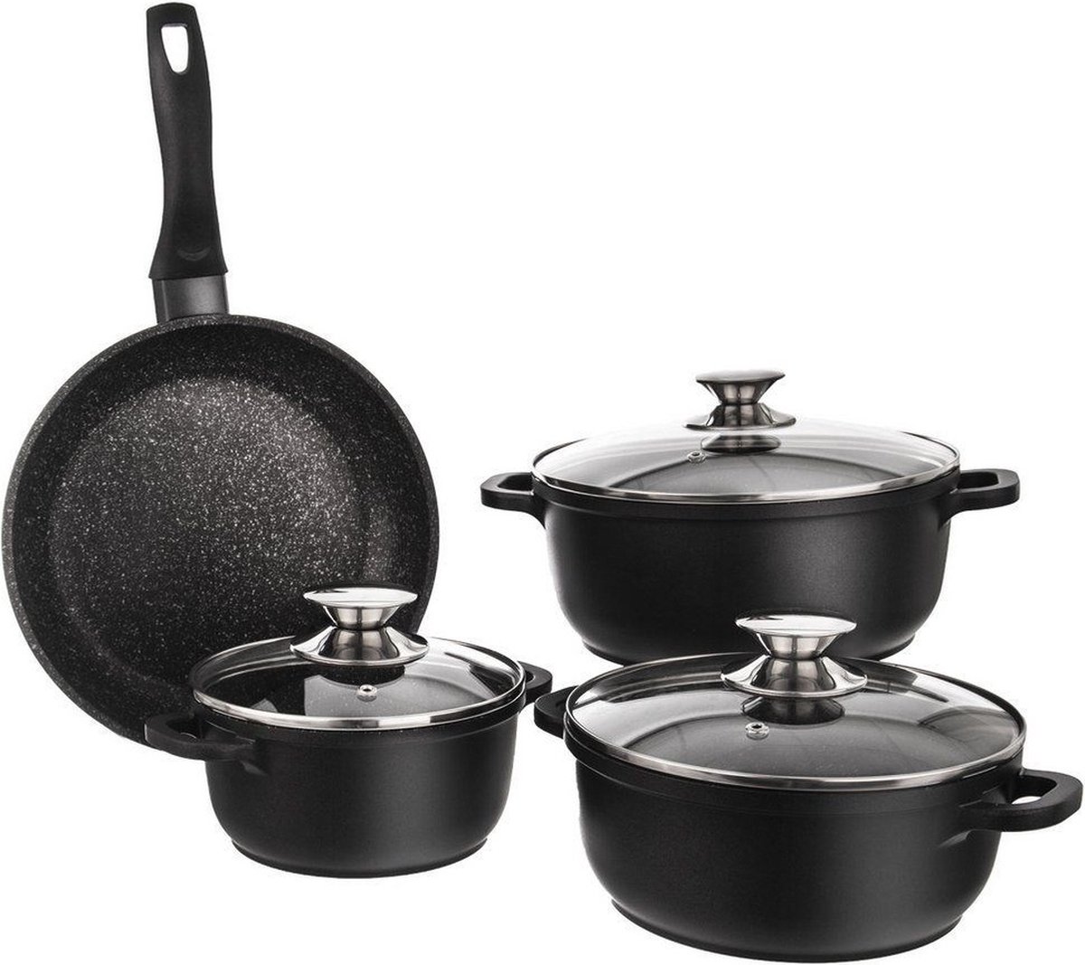 Kookpannenset Graniet GRANDE 7 delig - Kookpottenset - Pannenset