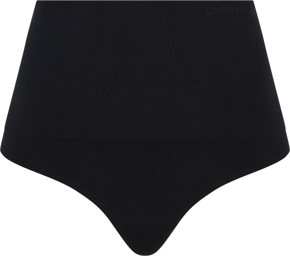 Chantelle - Smooth Comfort - String met Hoge Taille - verstevigend - onzichtbaar - ZWART