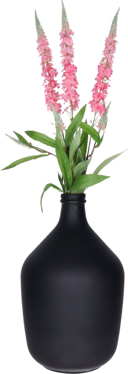 Bellatio Design Kunstbloem bloesemtak ridderspoor - 3x - 76 cm - lichtroze - kunst zijdebloemen - decoratie tak