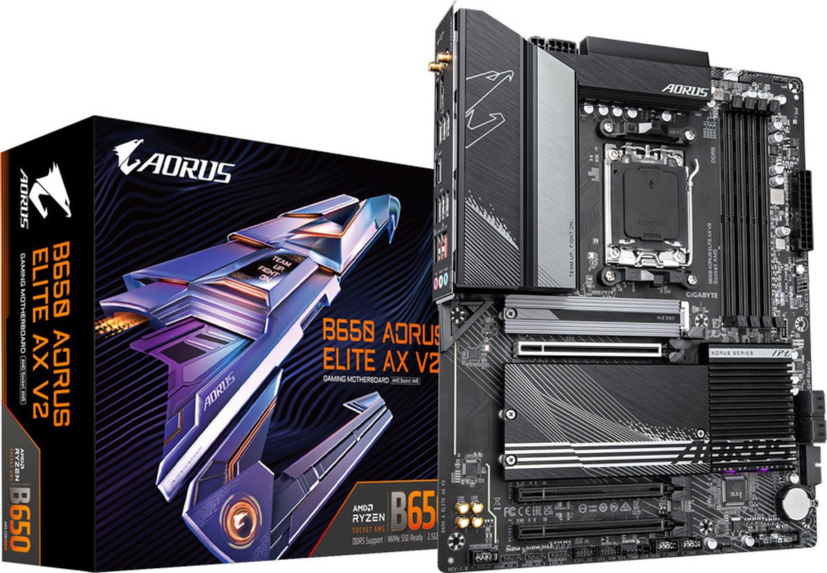 Gigabyte B650 Aorus Elite Ax V2 - Moederbord - Atx - Socket Am5 - Amd B650 - - afbeelding 5