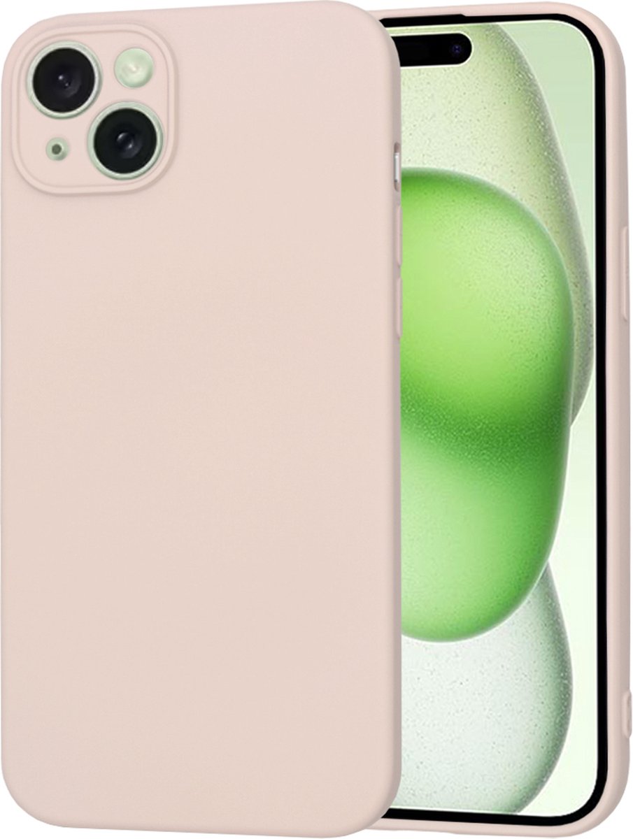 Techsuit Soft Flex Silicone Back Cover hoesje voor Apple iPhone 15 Plus - Pink Sand