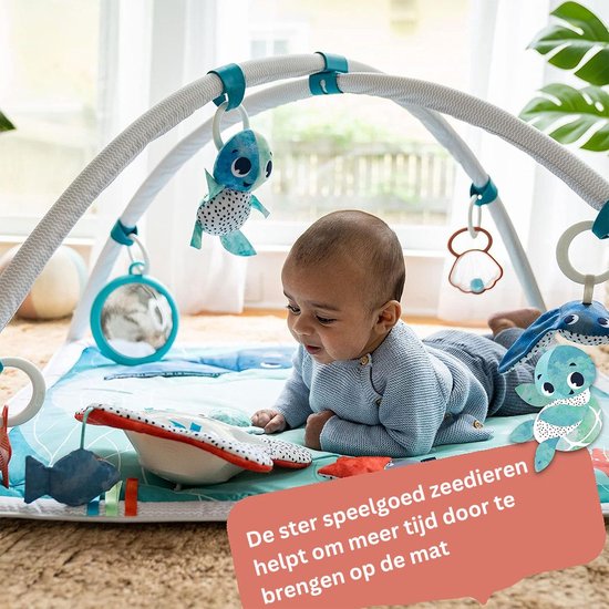 Baby Speelkleed Met Boog - Babyspeelgoed 0 Jaar - Kinderspeelgoed 1 Jaar - Speelmat - Babygym - Blauwe Zee van Kinderplanet — afbeelding 2