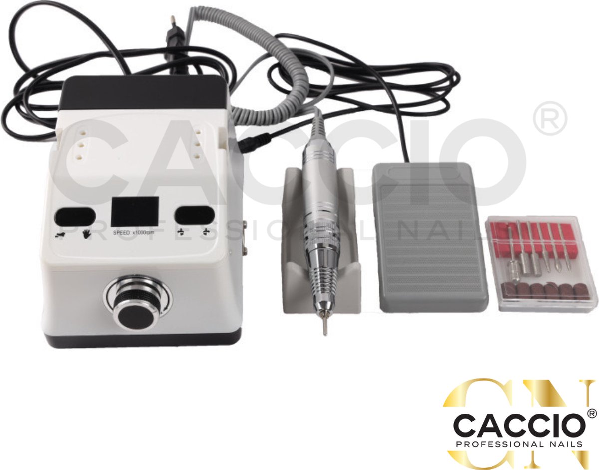 Elektrische Nagelvijl - Nagefrees - Nagelvijl elektrische - 65Watt - 35000RPM - Inclusief 6 Bitjes/schuurrolletjes - Manicure /Pedicure Voeten en Handen - Elektrische nagelvijl Set - Acrylnagels - Gelnagels - Nepnagels - Vijl - Nagels - Manicure Set
