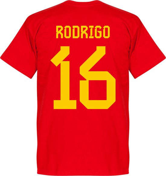 Spanje Rodrigo 16 Team T-Shirt - Rood - XS | bol
