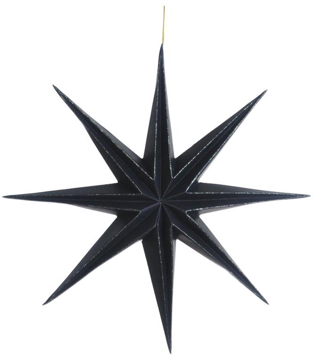Hanger ster papier Ø28cm zwart