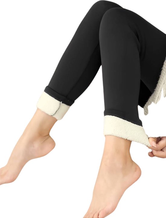 Nivard Collants d'hiver - Collants chauds - Collants polaires - Collants Thermo - Legging - Stretch - Vêtements femme - Grijs - Taille L