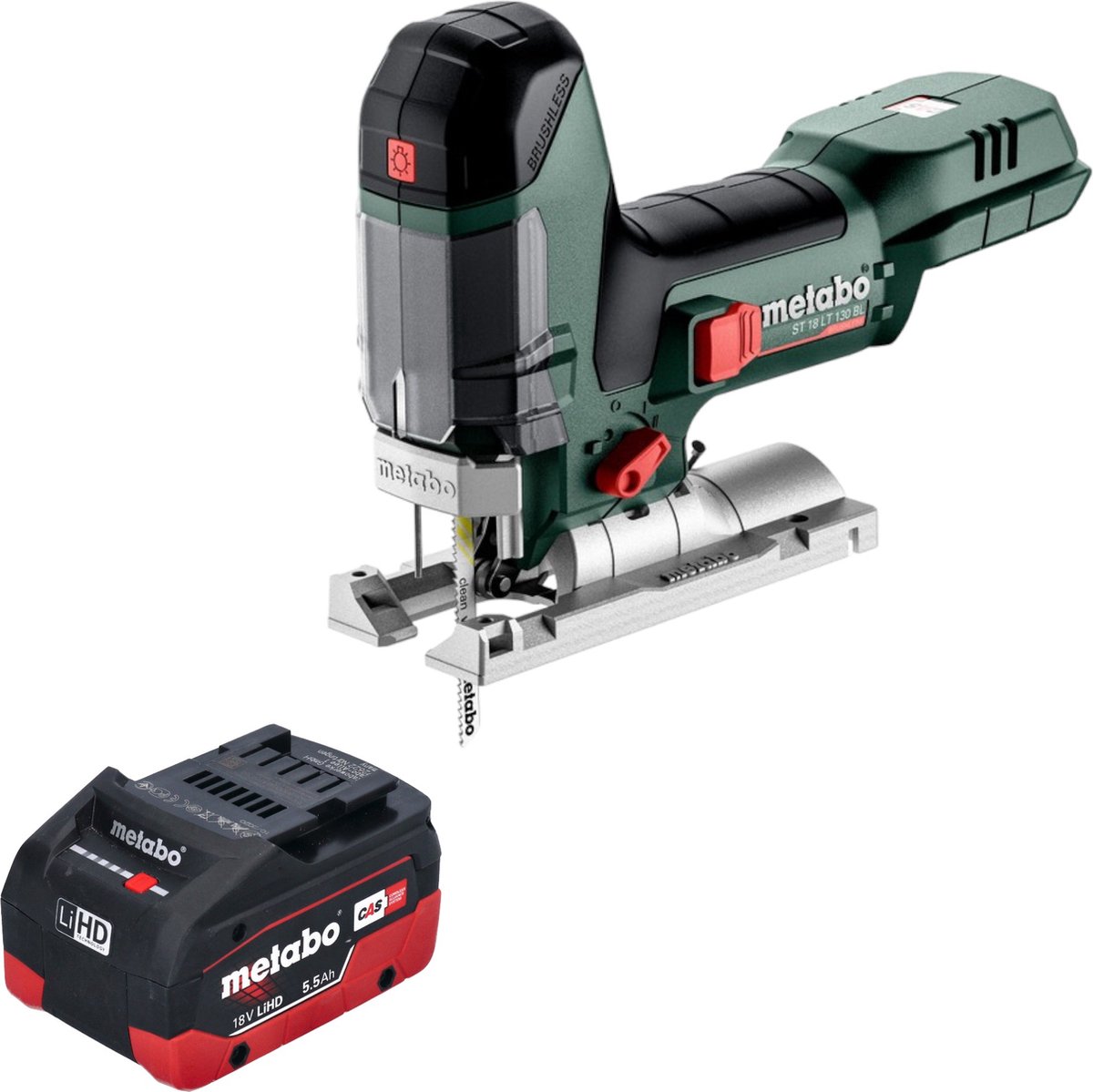 Metabo ST 18 LT 130 BL accudecoupeerzaag 18 V 130 mm borstelloos + 1x LiHD accu 5,5 Ah - zonder oplader