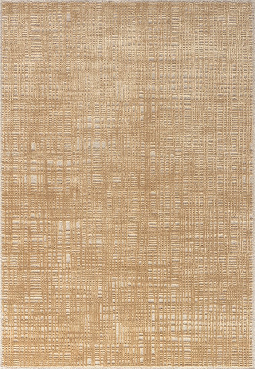 Acsento Chiara 1097 Ivory Warm Beige Vloerkleed - 160 x 230 cm - Beige - Rechthoekig - Viscose, Wol, Polyamide - Eetkamer, Woonkamer, Slaapkamer - Strepen - Modern