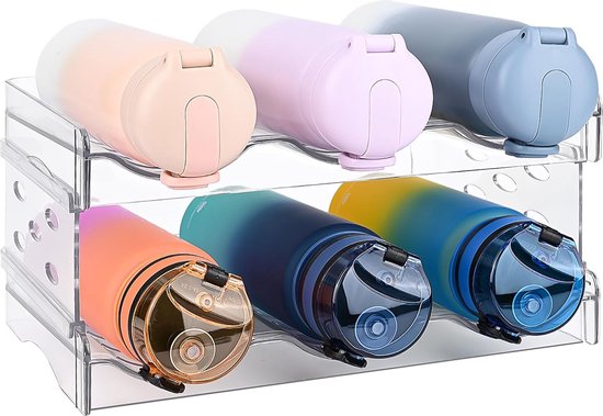 Casier Empilable Pour Bouteilles – Organisateur Frigo, Placard, Comptoir, Porte-bouteilles Eau Ou Vin, 1, 2 Ou 3 Bouteilles