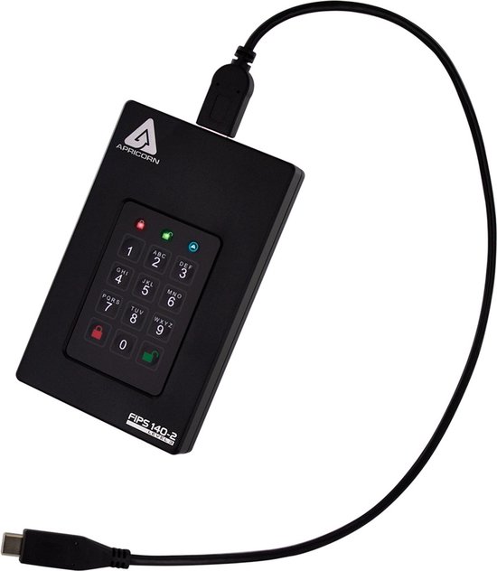 Apricorn Aegis Fortress FIPS Level 3 - Externe HDD - 1TB van Merkloos — afbeelding 3