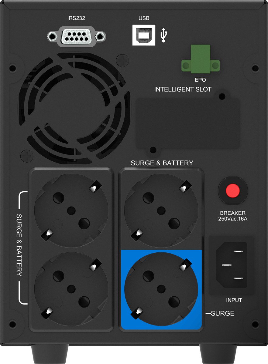 Phasak Protekt Line-interactive 2,16 kVA 1400 W 4 AC-uitgang(en)
