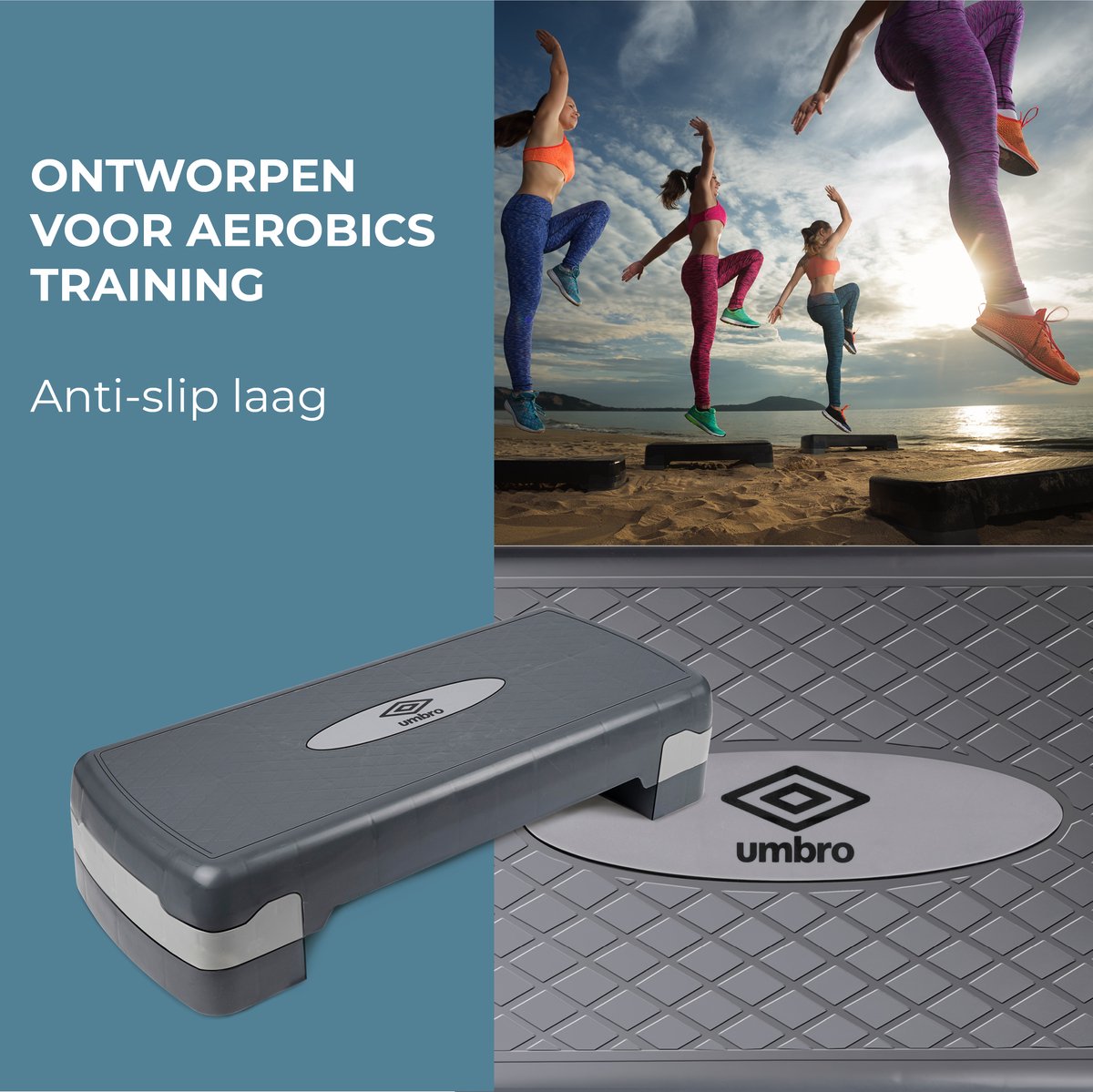 Umbro Stepper Fitness Verstelbaar 10‑15 cm - Fitness - Vergelijk prijzen