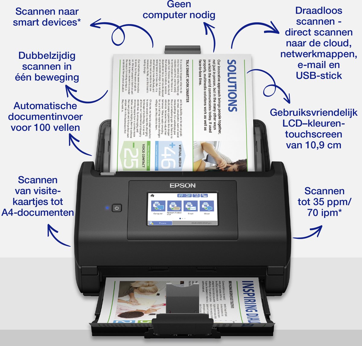 Epson WorkForce ES-580W - A4 Automatische Duplexscanner met Wi-Fi thumbnail 8