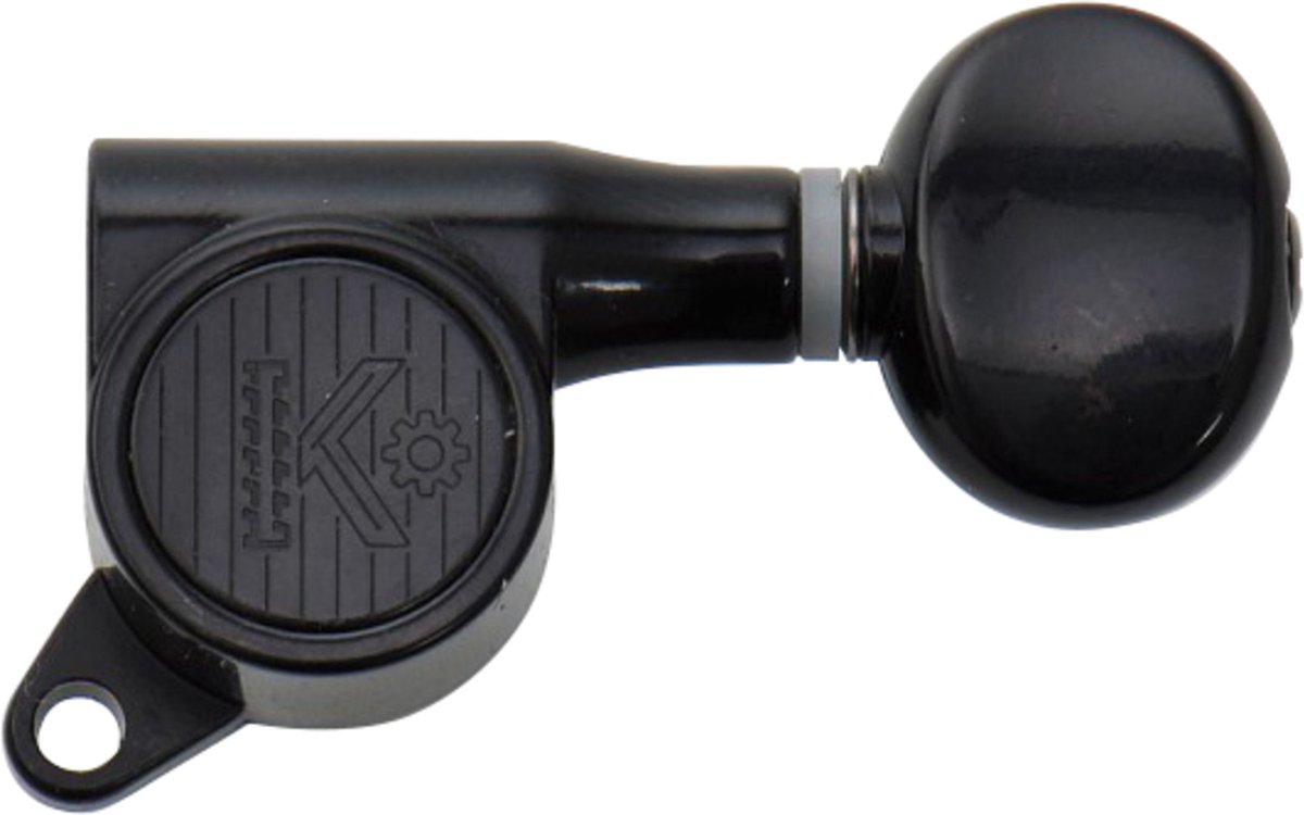 Kluson MK6LB Round Backs Oval 6L Black - Stemmechaniek voor gitaar