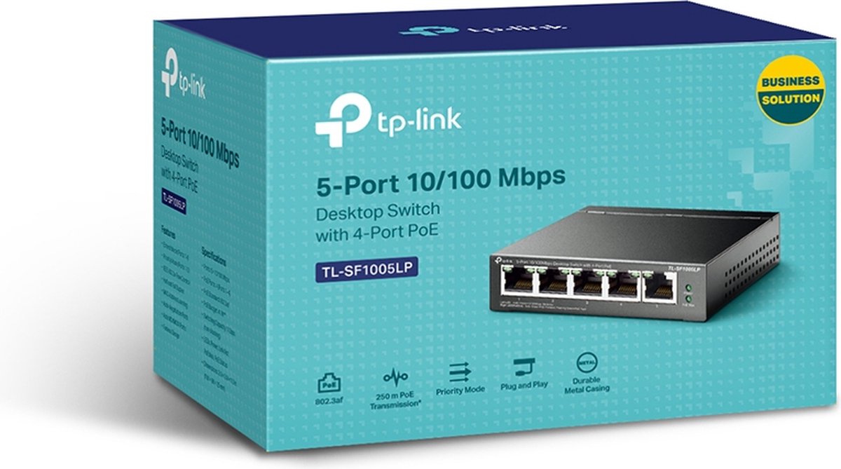 TP-LINK TL-SF1005LP - Netwerk Switch - Unmanaged - PoE
