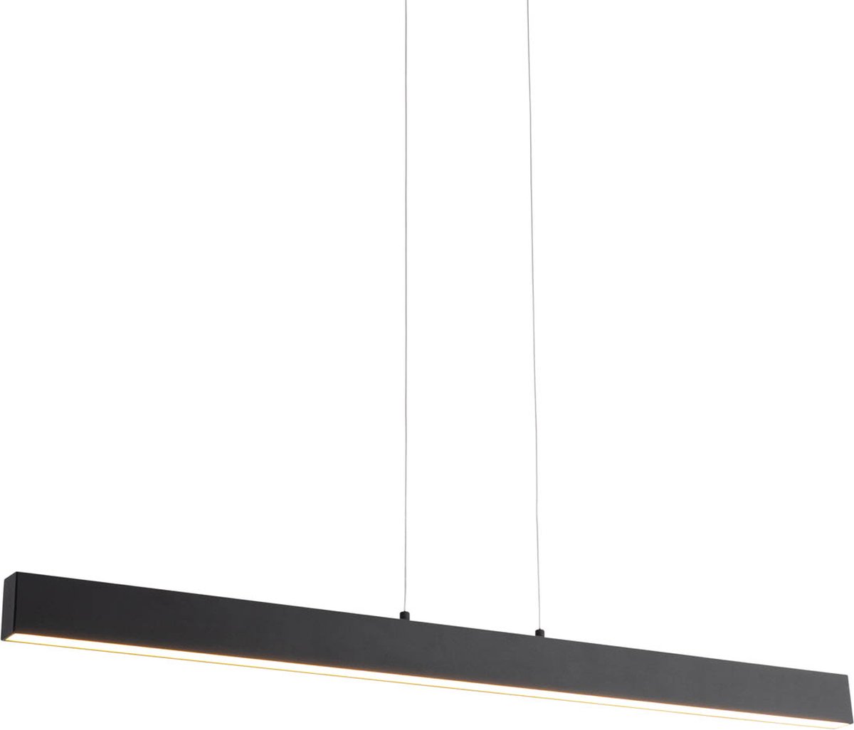 QAZQA Professional keane - Moderne Dimbare LED Hanglamp eettafel met Dimmer voor boven de eettafel | in eetkamer - 1 lichts - L 102.5 cm - Zwart - Woonkamer | Slaapkamer | Keuken