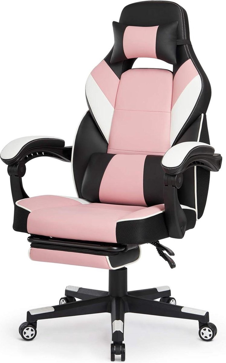 Ergonomische gamingstoel met hoge rugleuning van kunstleer - Roze Gaming chair 20