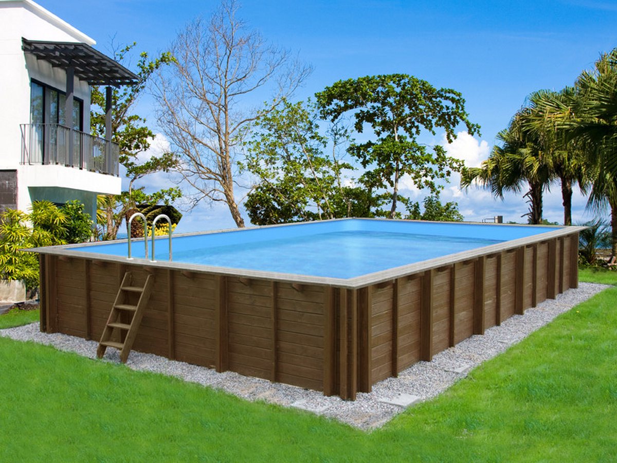 Interline Houten zwembad Bali - Rechthoekig - 790 x 400 x 138 cm