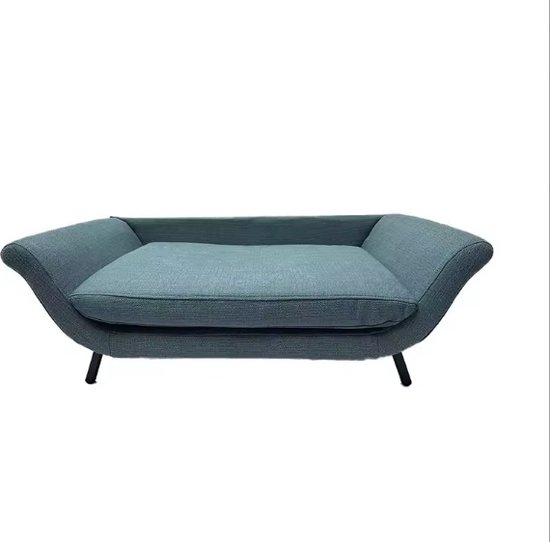 Foto: Dogs co huisdierbed hondenmand dieren sofa hondenbank blauw 81x47x29cm