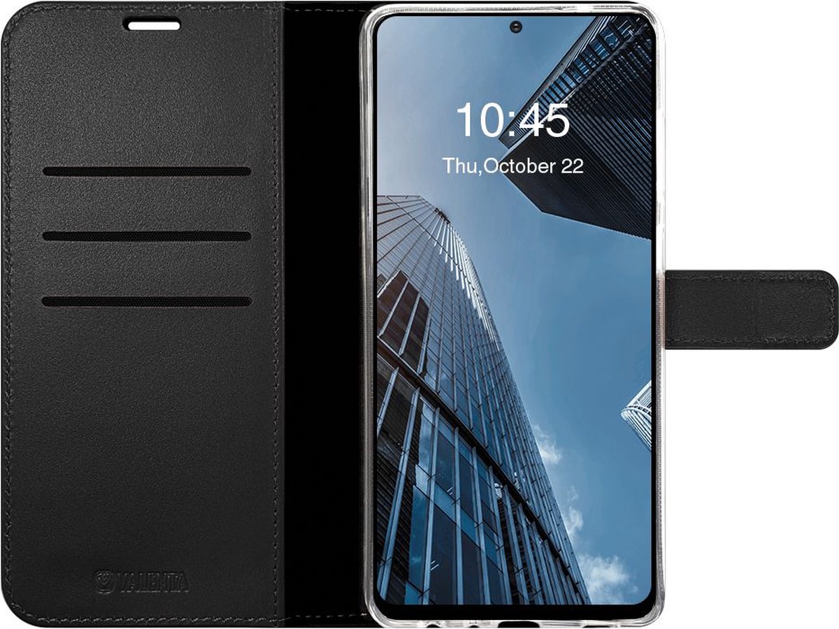 Valenta - Book Case - Zwart - Samsung Galaxy A12 - Leer