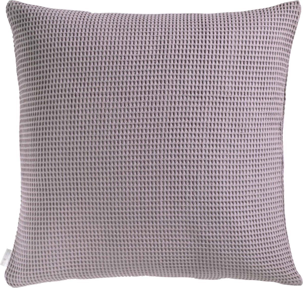 Heckettlane Kussensloop Wafel - Kussenhoes van 80x80 cm - 1 stuk - 100% Katoen - Paars