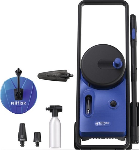 NILFISK CORE 140 INHAND POWER CONTROL PCA HOGEDRUKREINIGER 140 BAR DRUK REGELBAAR OP PISTOOL TERRASREINIGER 5 JAAR GARANTIE 8 METER WATERSLANG OP HASPEL van Nilfisk — afbeelding 2