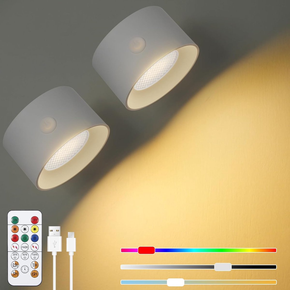 Solacis Wandlamp oplaadbaar - Wandlamp - Wandlamp oplaadbaar binnen - Wandlamp binnen - Must have voor in uw woning!