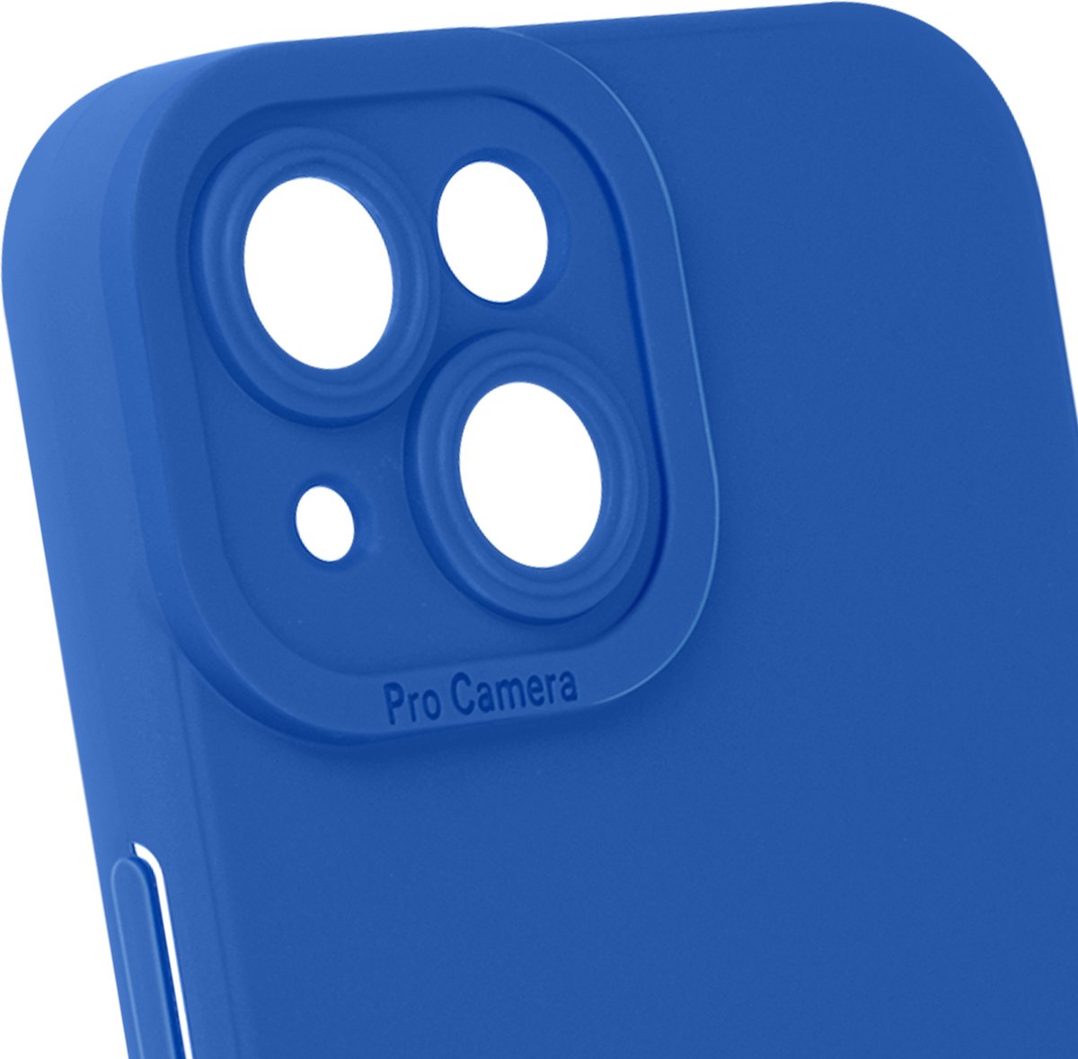 Avizar Hoes Geschikt voor iPhone 15 Plus Beveiligde camera, Blauw