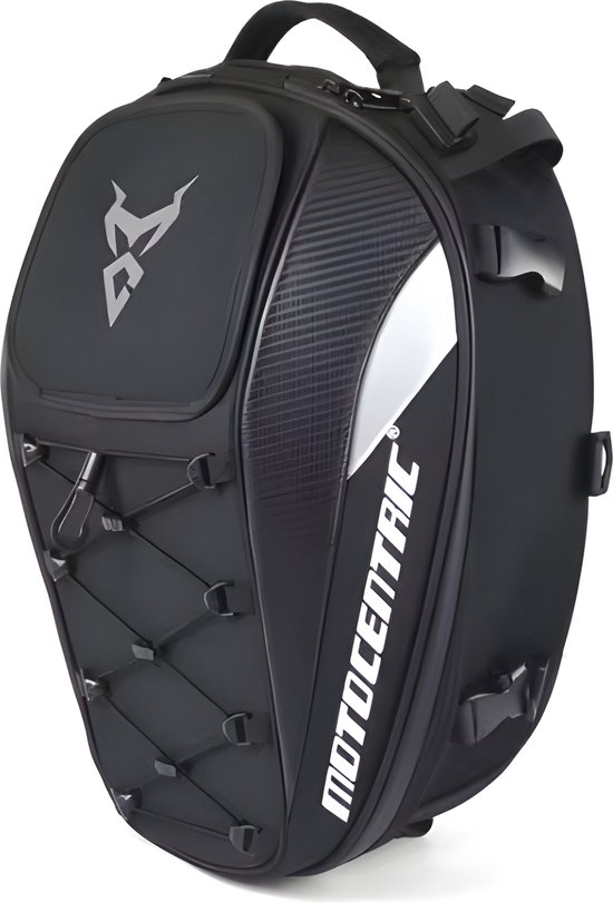 CarryQuest® - Motor Rugzak - Motor Zadeltas en Motor Rugzak in 1 - Motorhelm Tas - Motorhelm - Motorhelm Rugzak - Motorhelm Tassen - Carbon - 48L - Staarttas - Rugzak - Handtas - Schoudertas - Oxford - Carbonvezel - Bevestigingsriem - Grijs