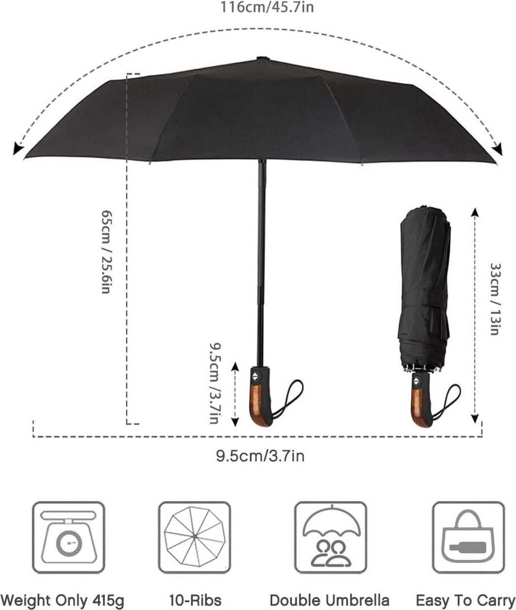Winddichte Opvouwbare Paraplu Storm Automatische Parasol UV-bescherming Teflon Waterbestendige Zakelijke Paraplu - voor Zon en Regen - Draagbaar Reisparaplu — cadeau in Mode & Accessoires - foto 7