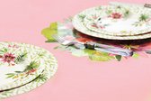 Givi Italia Tafelkleed op rol - papier - roze - rechthoekig - 120cm x 5m - Feest/bruiloft tafelkleden