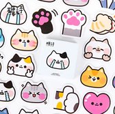 Emotionele Kat Stickers | Set van 45 - Planner Agenda Stickers - Scrapbookdecoraties - Geschikt voor Volwassenen en Kinderen - Katten Stickers - Emojies