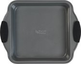 Russell Hobbs® Square Baking Pan 27 cm geparelliseerde Non-Stick siliconen handvatten grijs