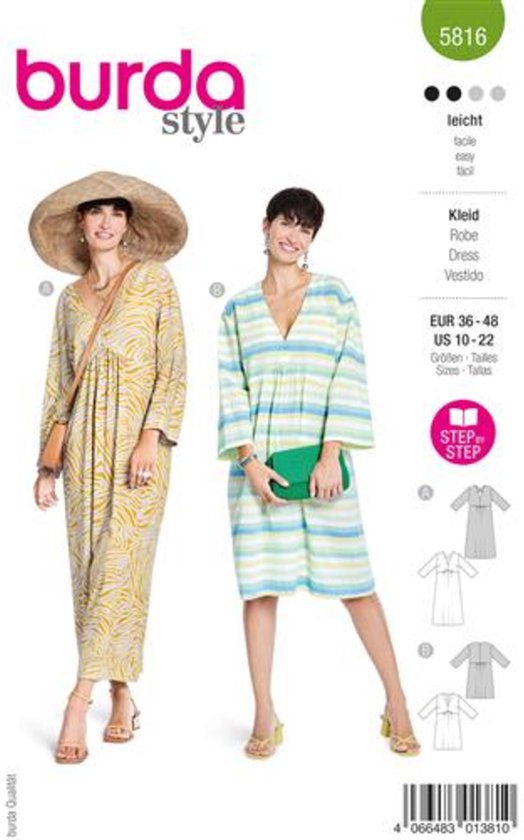 Burda Naaipatronen Dames - Maat 48/Maat 46/Maat 44/Maat 42/Maat 40/Maat 38/Maat 36