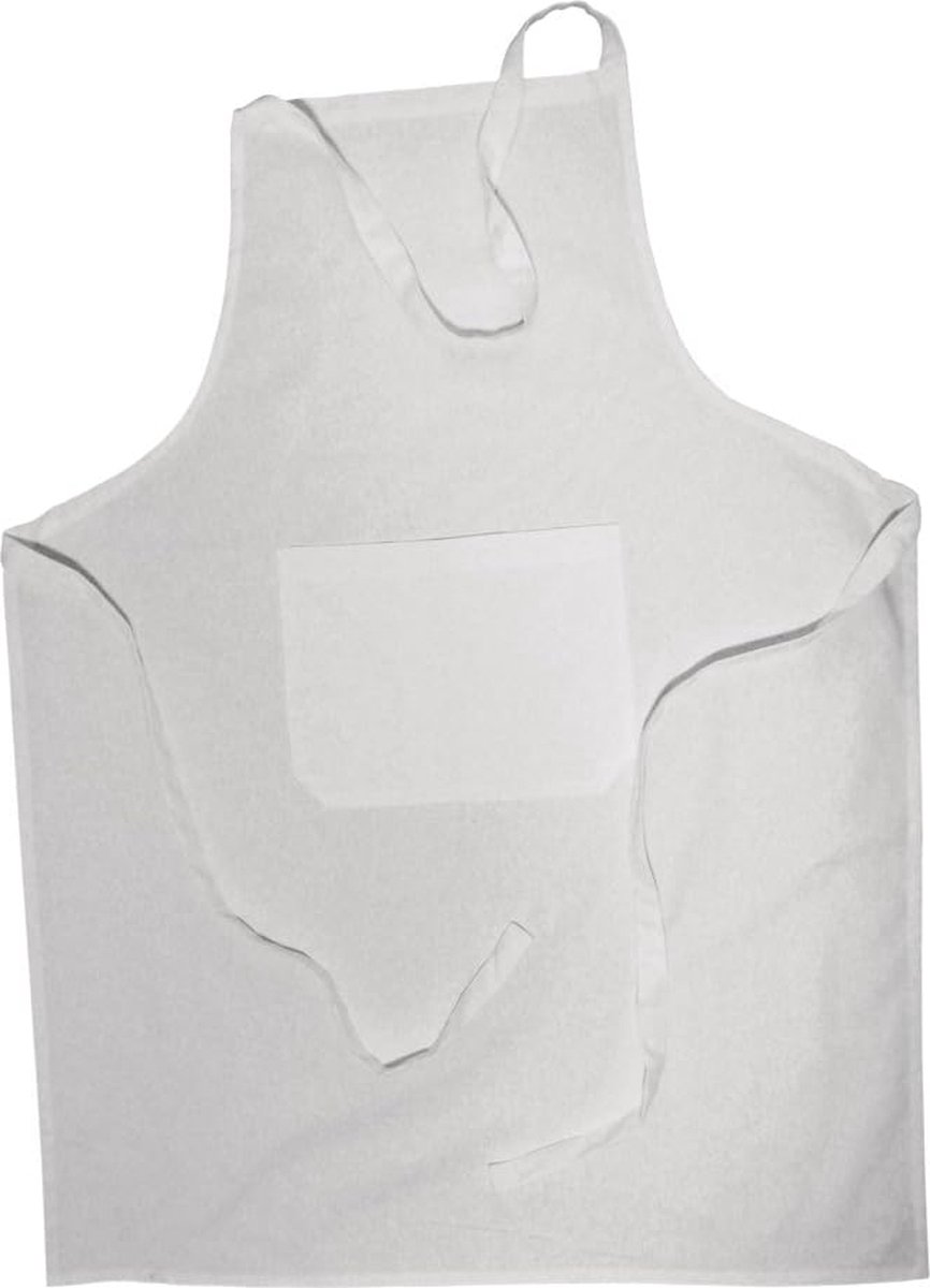 Schort, wit, 70 x 95 cm, 1 stuks in verpakking